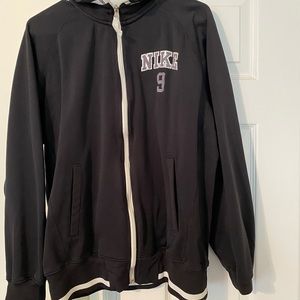 Nike Zip up with pockets. Men’s Large. Black with white accents.